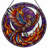 12"H Phoenix Flame Stained Glass Window Panel-1662938618