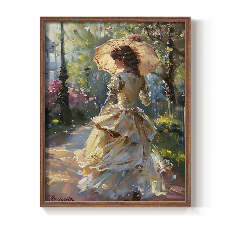 «WOMEN Series DCCIV», reproduction encadrée - bois massif, H 30 po x l 24 po, Noyer