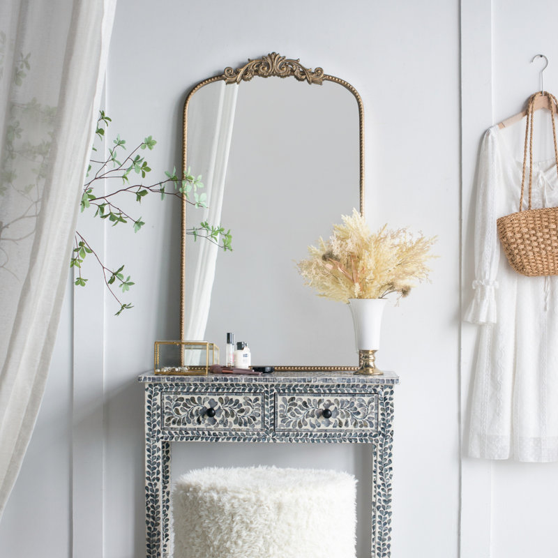 Arch Mirror Baroque, Gold, 66" X 36"