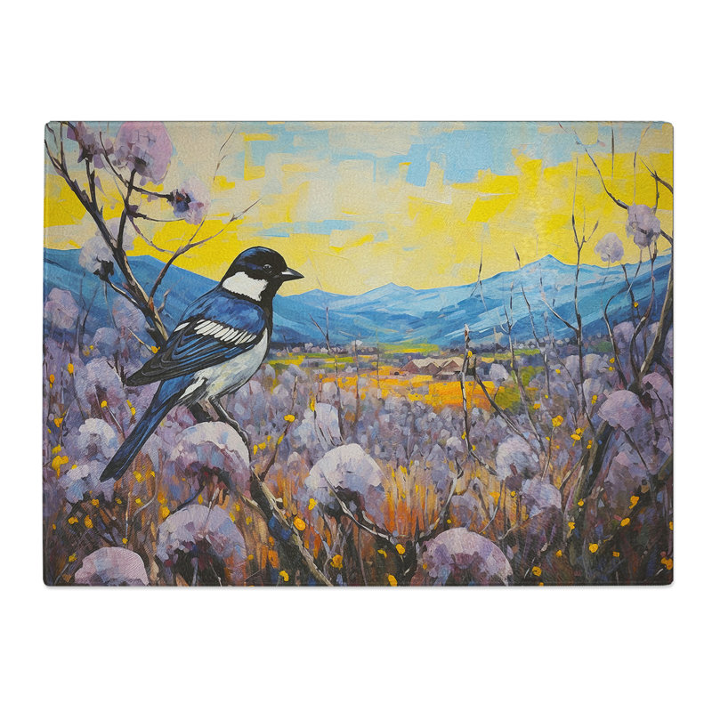 Magpie Colour Field  Glass Chopping Board