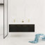 Meuble-lavabo double 59,1 po avec plateau en résine Anasofia