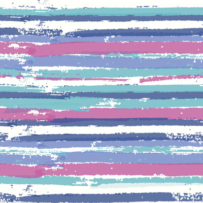 Seamless Pattern With Vibrant Colors Paint Stripes - Wrapped Canvas Print