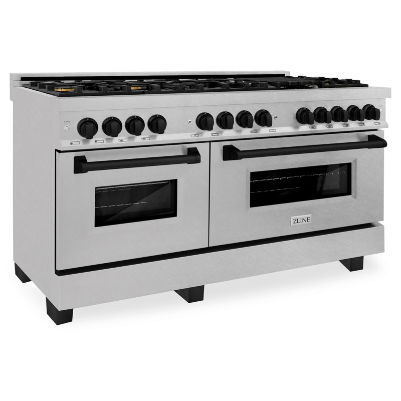 ZLINE Autograph 60" Legacy Dual Fuel Range, Stainless Steel/Matte Black Accents