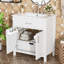 Meuble-lavabo de 30 pouces avec lavabo en céramique et beaucoup de rangement - le choix parfait pour les petites salles de bain-531323374
