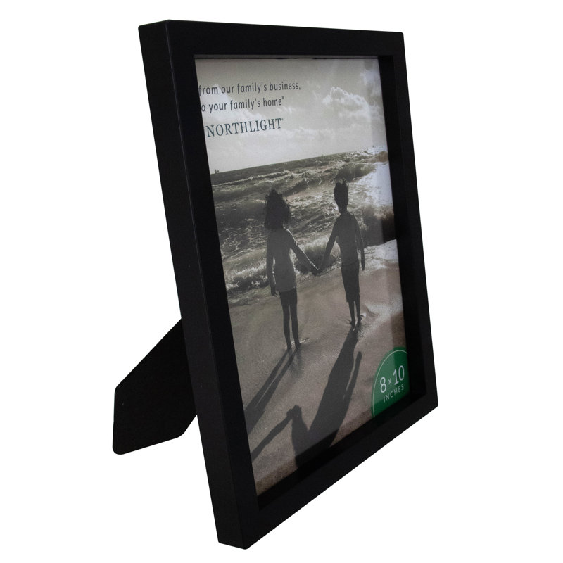 10.75" Classical Rectangular 8" x 10" Photo Picture Frame - Matte Black