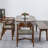 Nut-brown Oval Solid Wood Dining Table