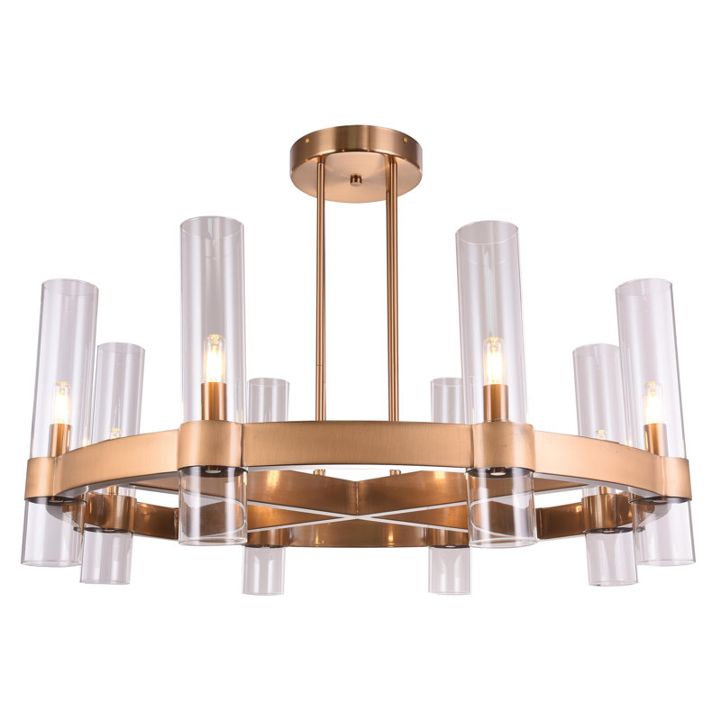 Lustre géométrique unique à 8 lumières Paquel