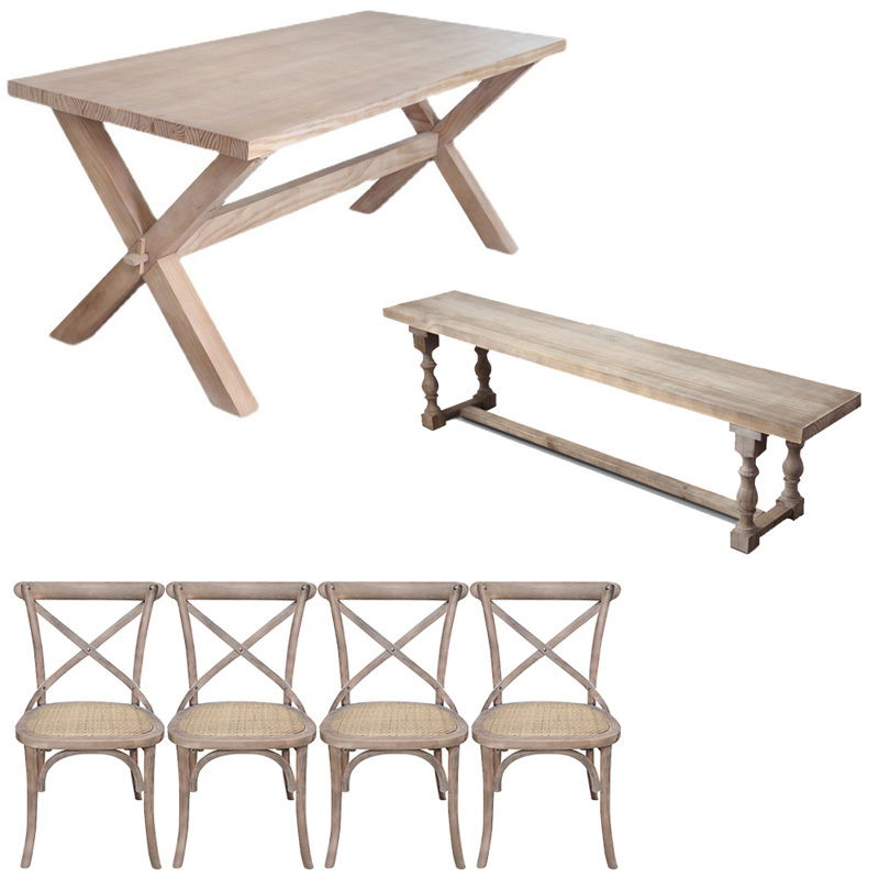 American Style Solid Wood Rectangular Dining Table, 29.5"H x 70.8"L x 31.4"W