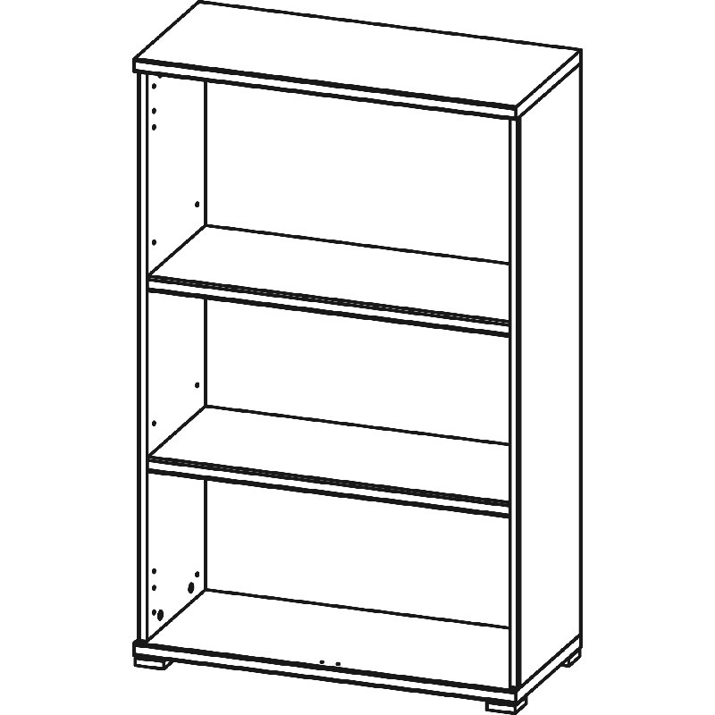 Vision 120cm H x 75cm W Bookcase