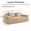 Canapé modulaire à 2 places sans siège avec assise profonde, canapé modulaire Cloud avec coussins décoratifs et tissu en velours côtelé pour un confort et une détente ultimes-434533355
