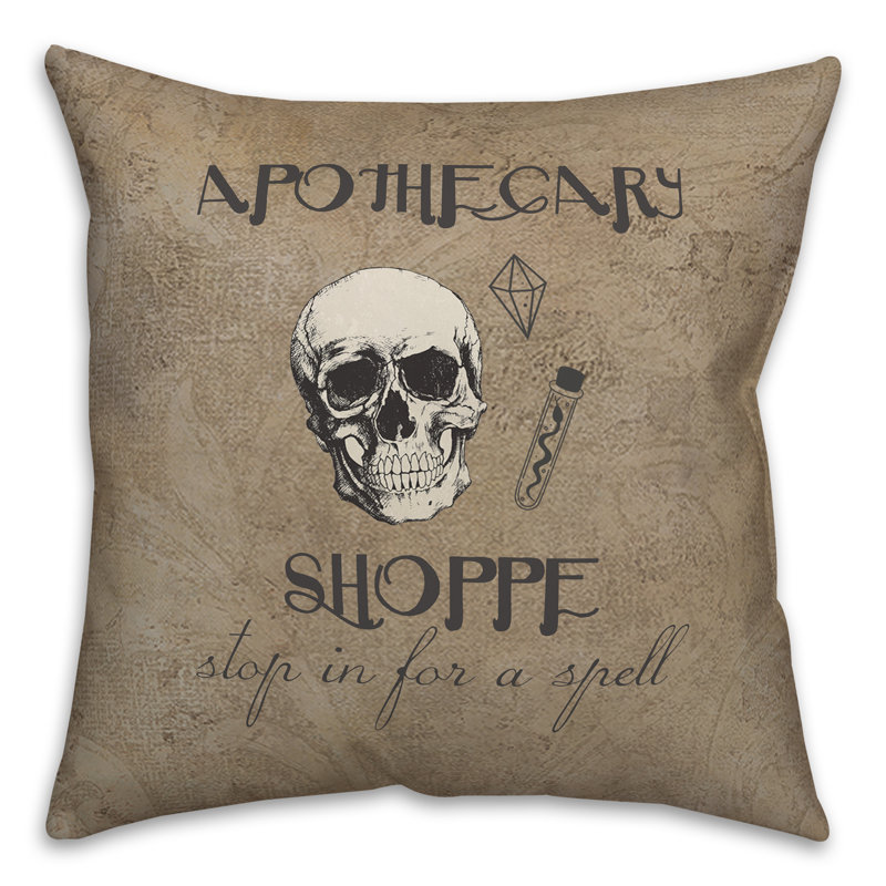 18" x 18" Halloween Polyester Square Throw Pillow
