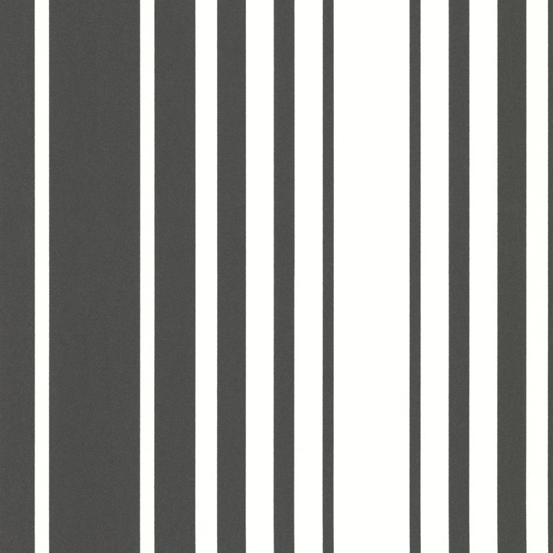 Papier peint embossé à rayures 33 pi x 20,5 po barcode Seifert, Noir
