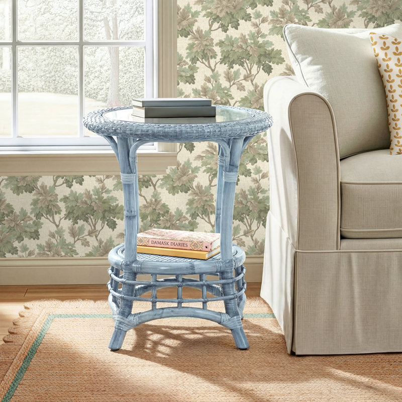 Luca End Table, Sea Glass