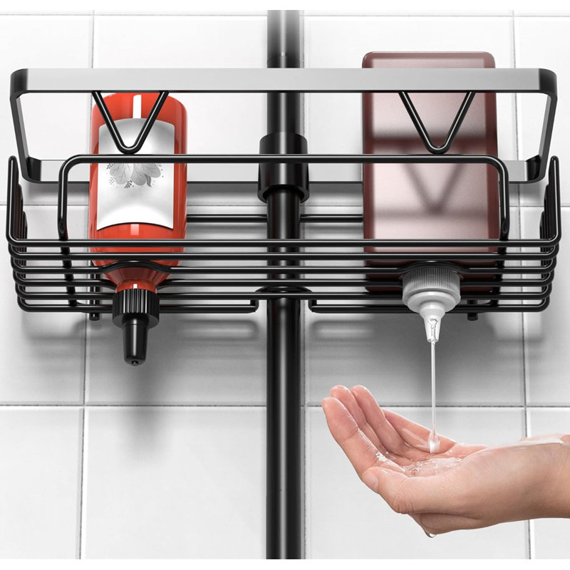 Steel Tension Bathroom Shelves