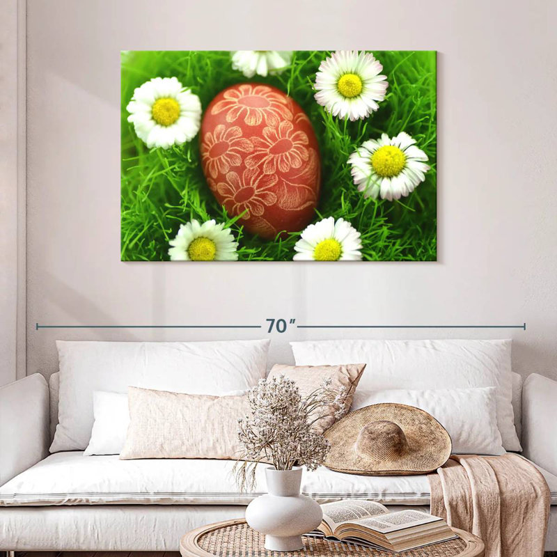Œuf de Pâques floral Lelend, H 30 po x l 45 po