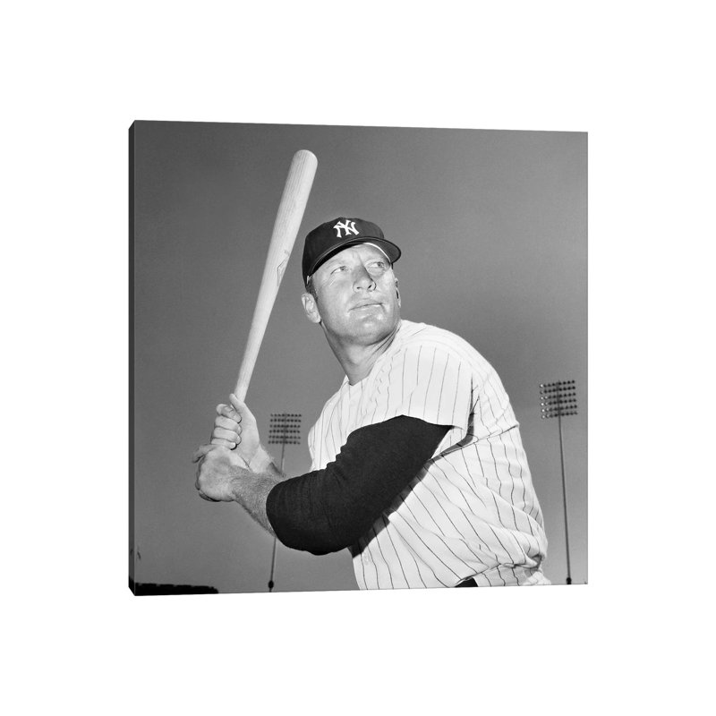 Mickey Mantle (1931-1995) - Wrapped Canvas Print, 45.72 cm H x 45.72 cm W x 1.91 cm D
