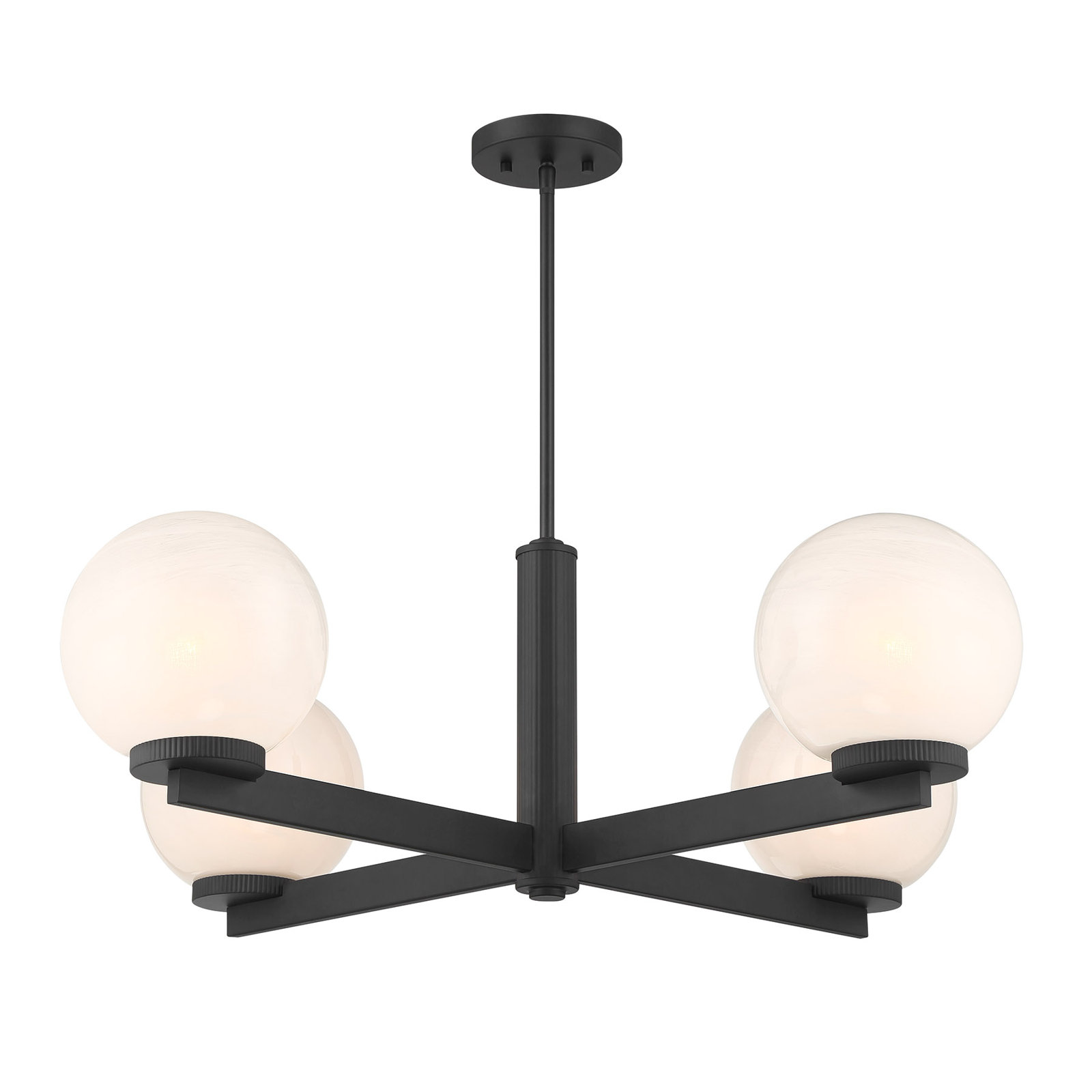 Claudette 4-Light Chandelier, Matte Black