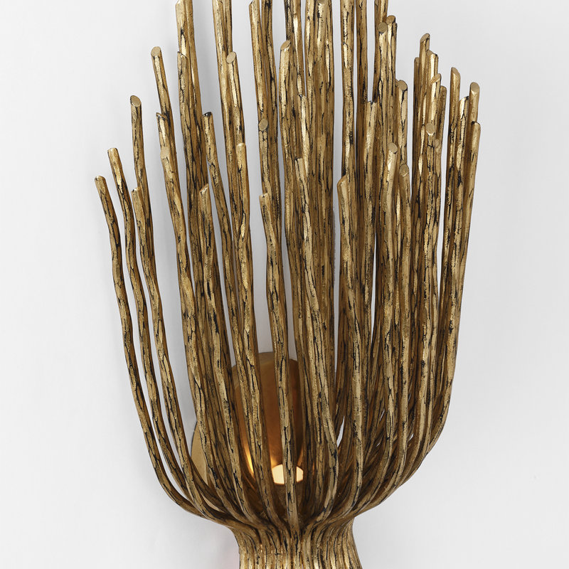 Chapman & Myers Astra 17" Sculpted Sconce, Gilded Iron