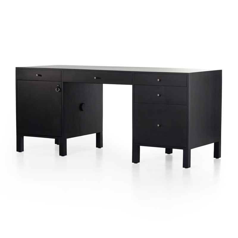 Isador Executive Desk, Black Wash Poplar
