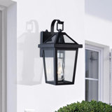 Adamo Black Iron Wall Light with Dusk to Dawn