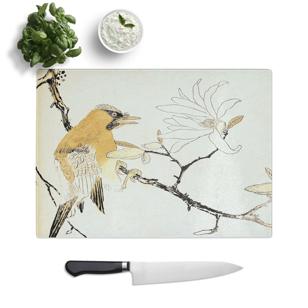 Tempered Glass Bird upon a Tree Branch Chopping Board