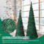2 arbres de Noël artificiels - arbres verts en PVC de 6 pi et 5 pi avec des boules rouges, idéal pour les décorations des Fêtes à la maison / au bureau / en magasin