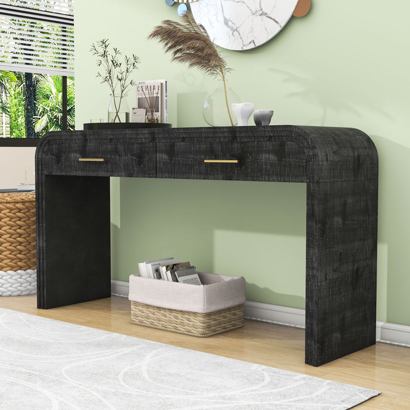 Console 59,03 po, Noir antique