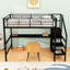 Full Loft Bed With Desk, Wardrobe And LED Light