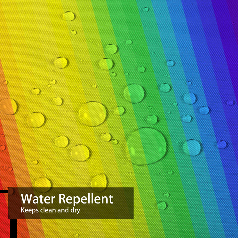 Rideau de douche à rayures multicolores Rainbow, L 72 po x l 78 po