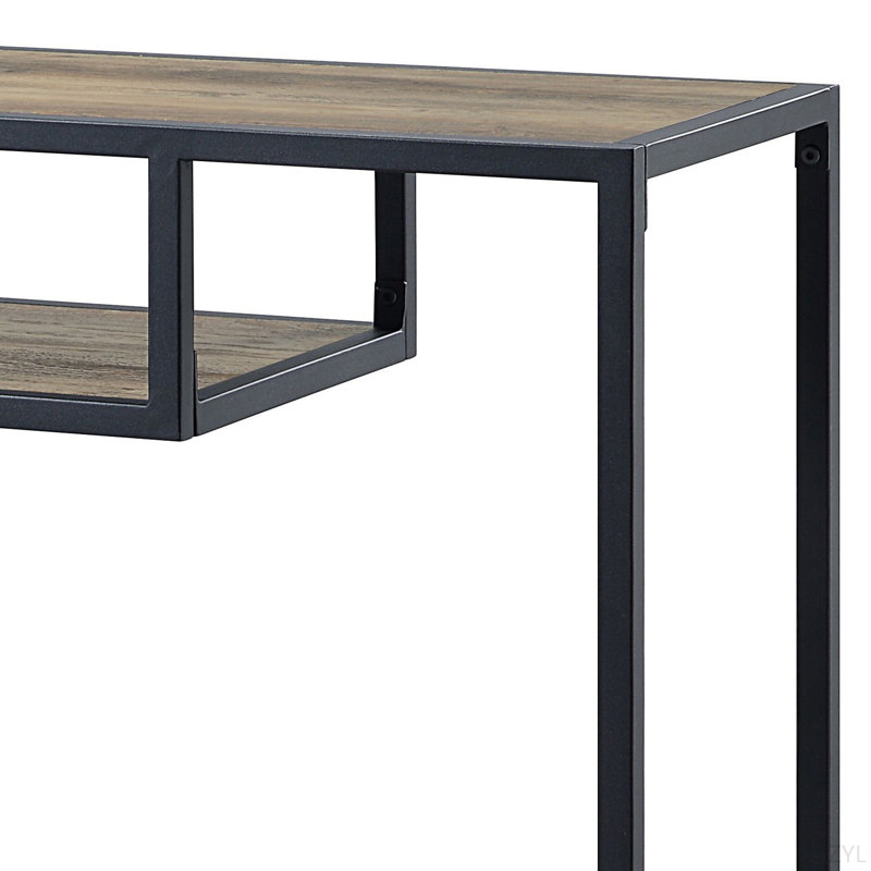 Rustic Oak & Black Finish Sofa Table