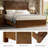 Graciana 60"H Modern Solid Wood Fluted Bed-54180553-54180559