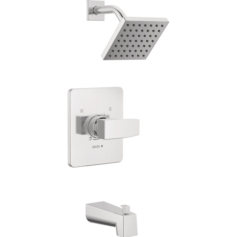 Modern Monitor 14 Series 1-handle Single Function Square Tub & Shower Trim