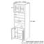 Grande armoire de rangement autoportante avec portes en rotin-1012743276