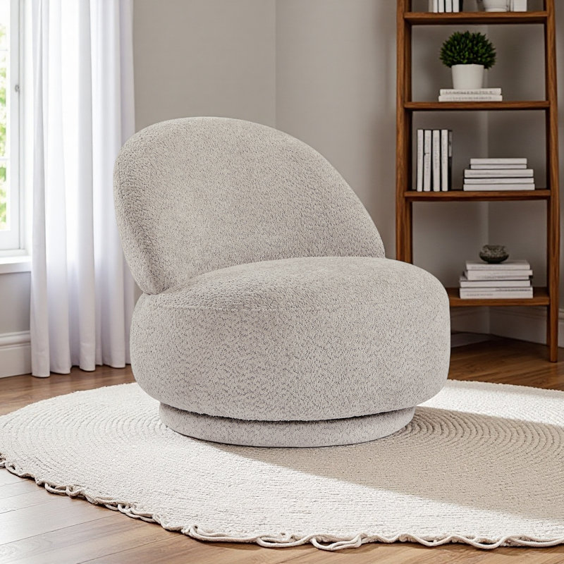 Chaise d'appoint pour le salon avec fonction pivotante, Gris clair