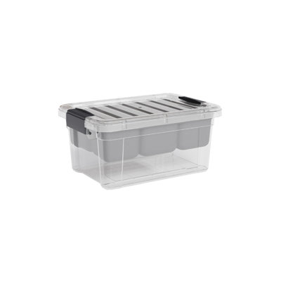  Mini bac de rangement transparent avec couvercle, 1,85 pte Boîte de rangement en plastique pour la maison, paquet de 24