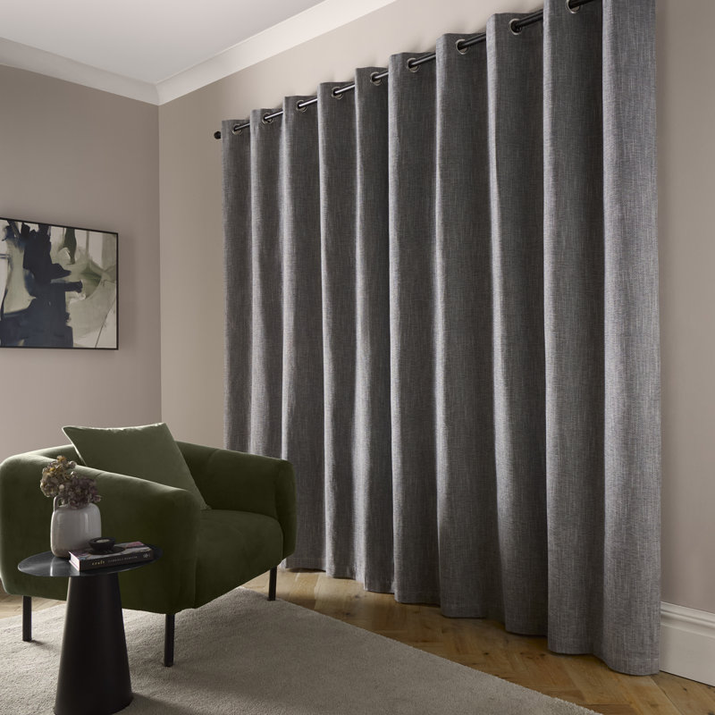 Boucle Chenille Blackout Curtain Panel Pair, 66" Width x 54" Drop (168 x 137cm)