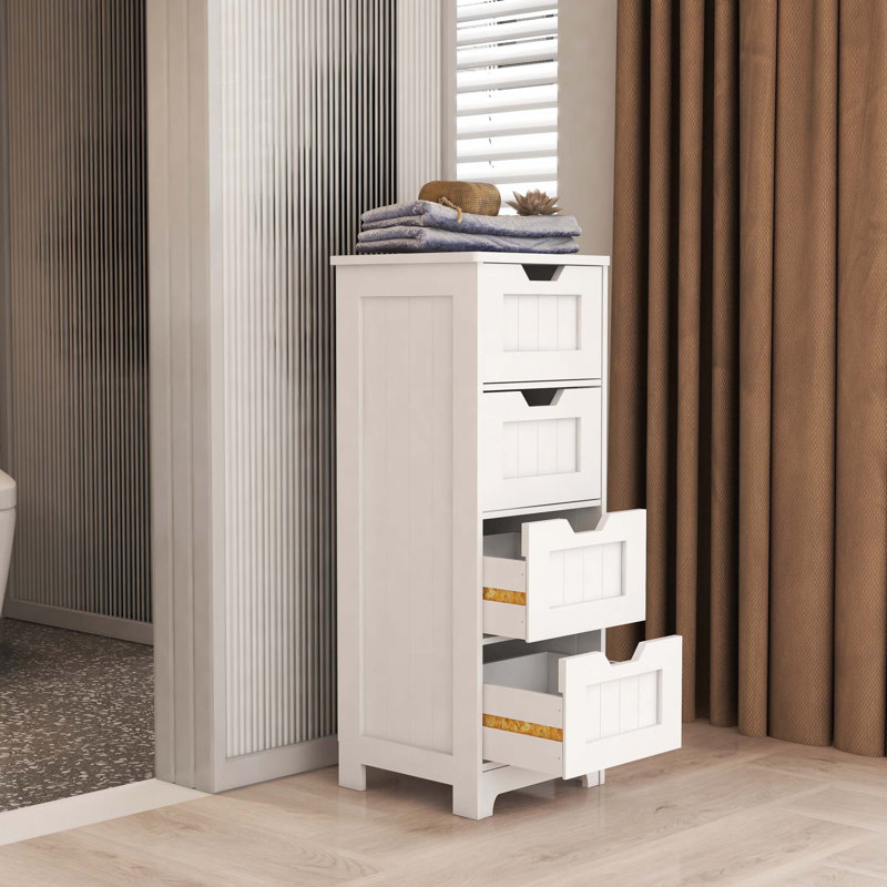 Bathroom Standing Storage With 4 Drawers