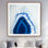 Agate Geode Slice Print - Classic Blue Framed Home Decor