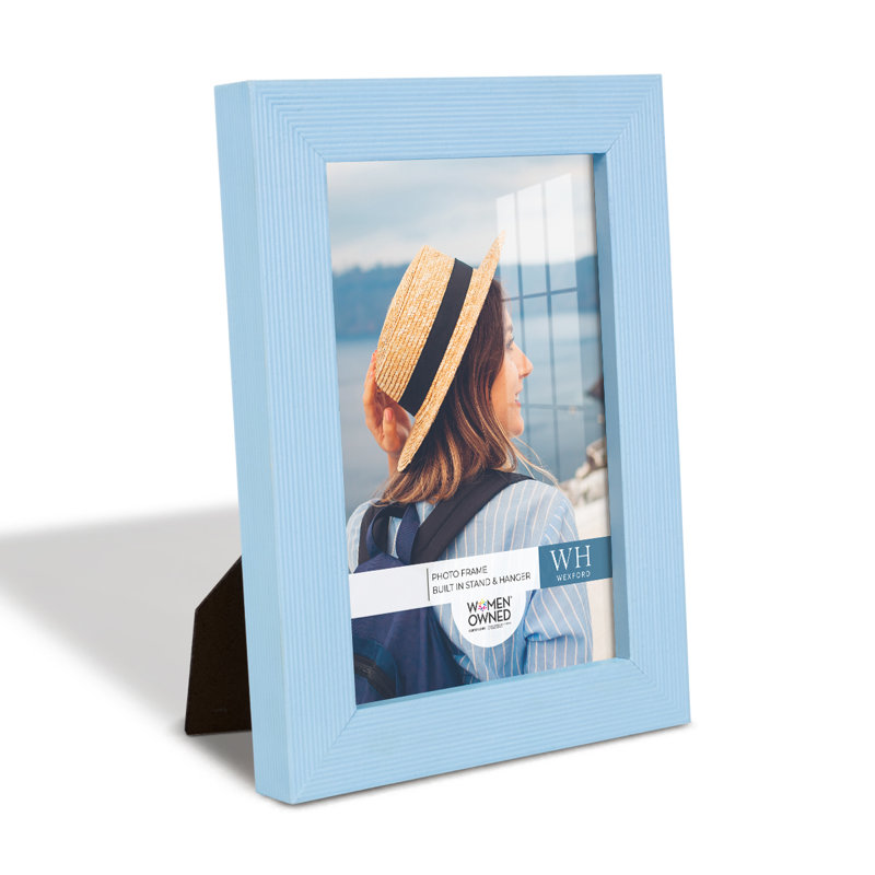 Wood Picture Frame, 6" x 8", Baby Blue