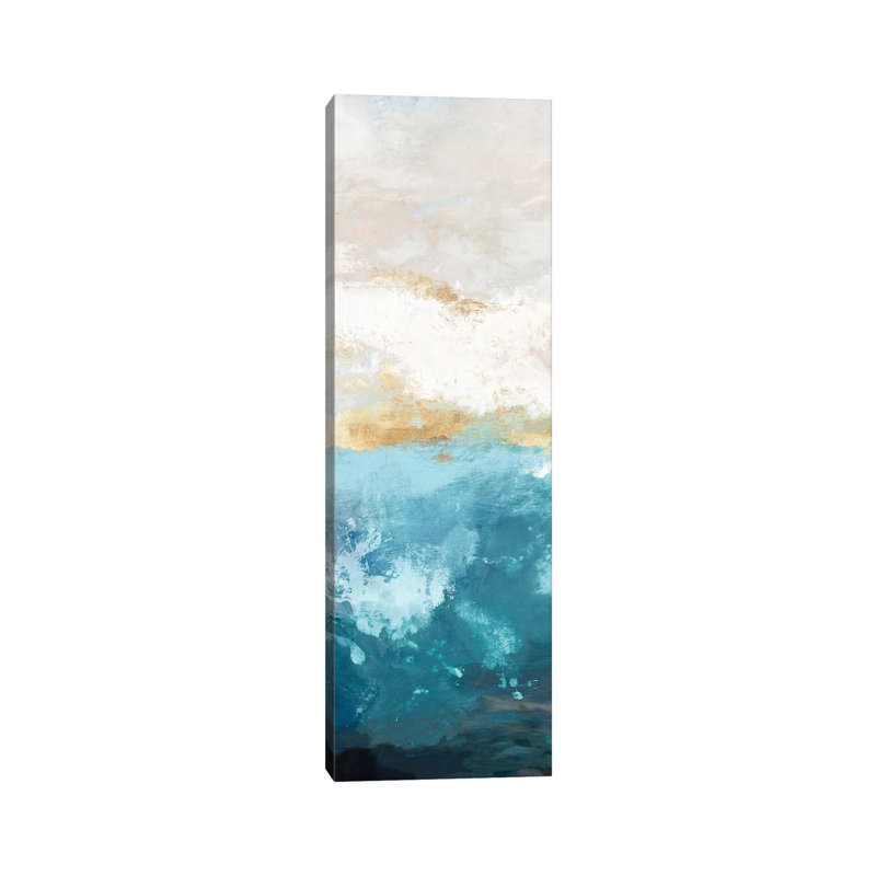Water Gold II by Tom Reeves - Wrapped Canvas Panoramic Painting, 30.48 cm H x 91.44 cm W x 1.91 cm D