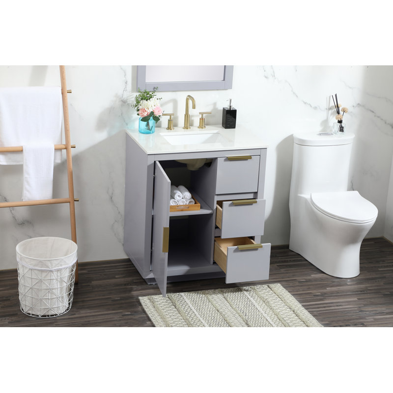 Ensemble de meuble-lavabo simple 30 po Broadlands, Gris
