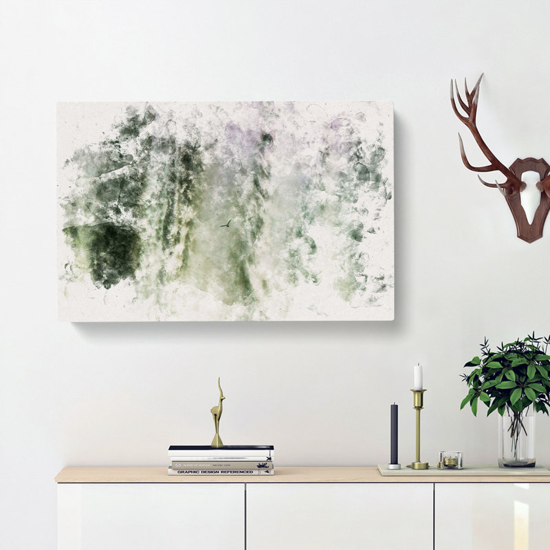 Bird Flying By The Waterfall - Wrapped Canvas, 40cm H x 60cm W x 3cm D