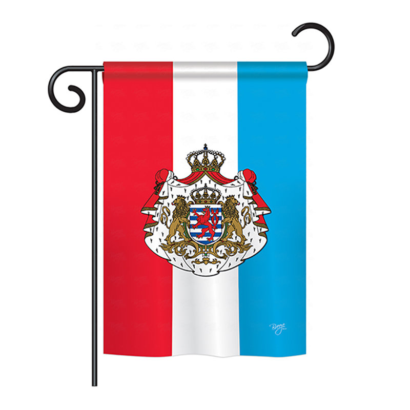 Drapeau de maison / jardin en polyester 2 faces Luxembourg, H 40 po x l 28 po