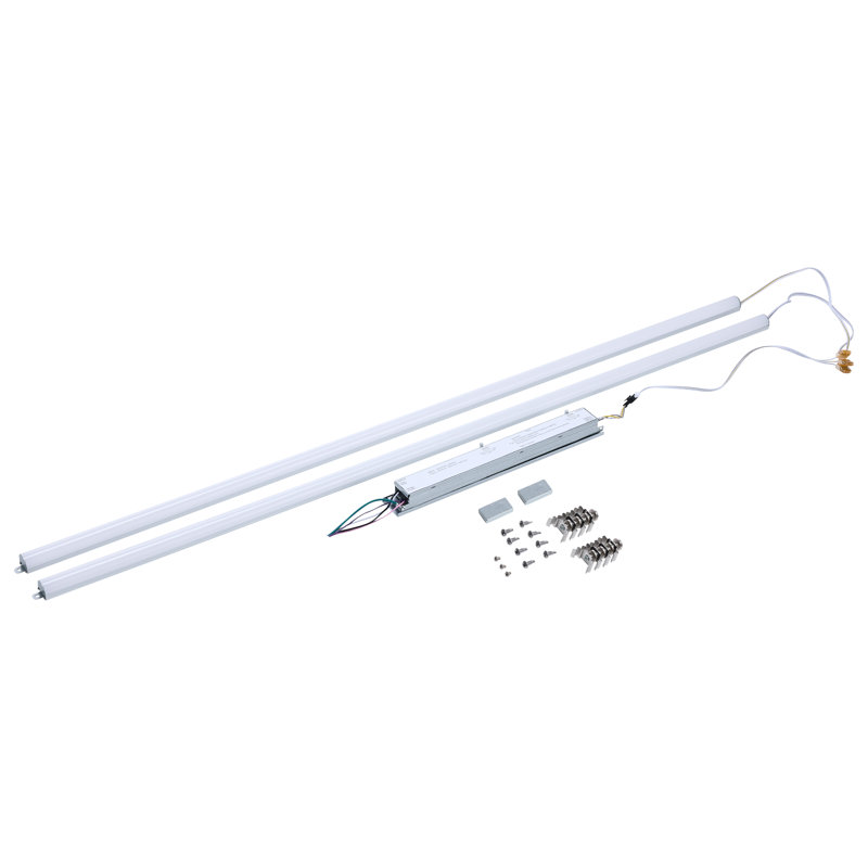 Ensemble de barres d'éclairage DEL 50/45/40/35/30 watts 3K / 35K / 4K / 5K / 65K sélectionnable 2 barres 4 pieds 120-277 Volt finition argent