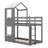 Bunk Bed With Roof, Window, Guardrail, Ladder-357218317