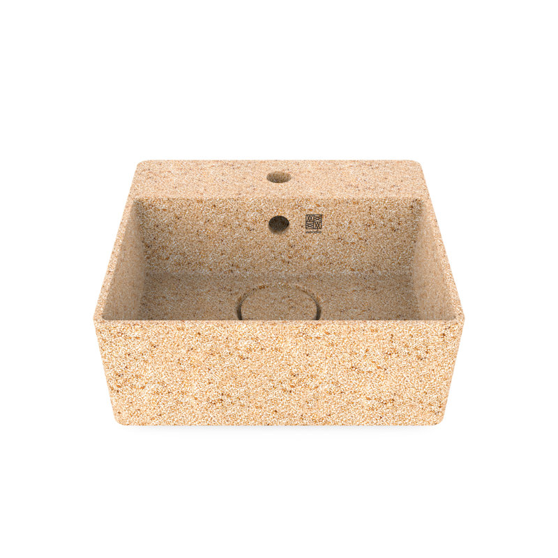Cube40 15.75'' L Bathroom Sink, Light Natural