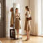 Rubber Wood Elongated Floor Mirror