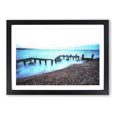 Keyhaven Beach in Hampshire - Framed Print