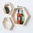 6 Piece Hexagon Solid Wood Floating Shelf