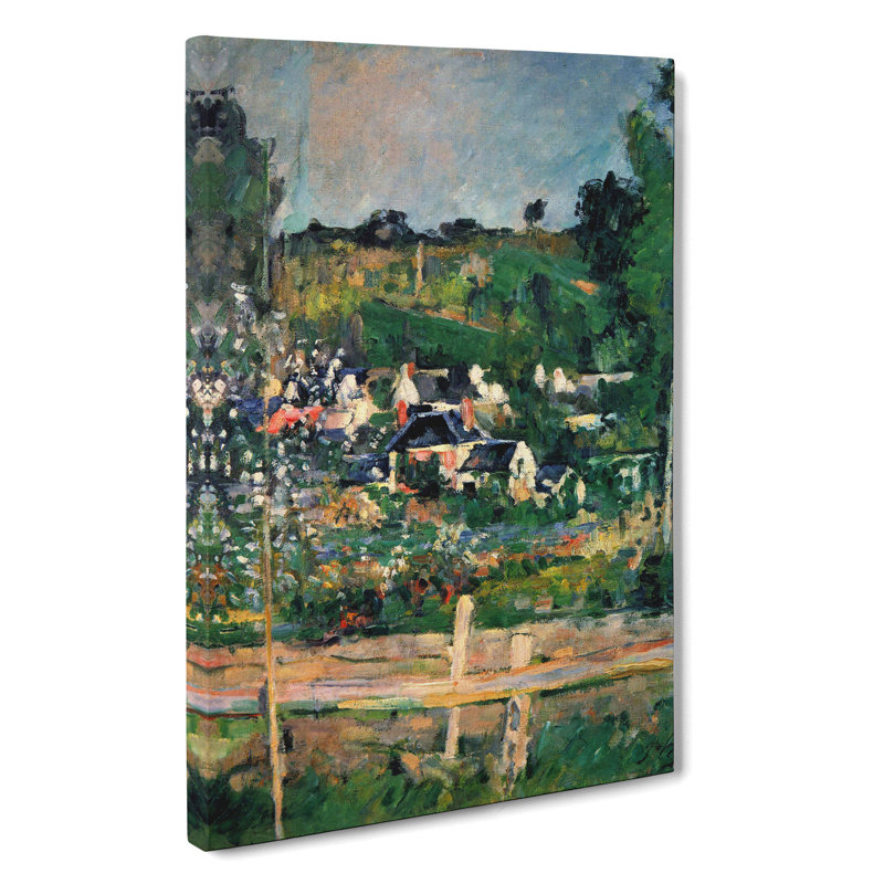 A View Of Auvers by Paul Cezanne - Wrapped Canvas Painting, 50cm H x 35cm W x 3cm D